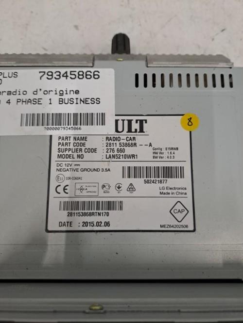 Image Autoradio d'origine - RENAULT CLIO 4
