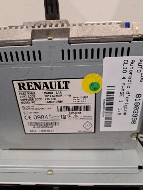 Image Autoradio d'origine - RENAULT CLIO 4