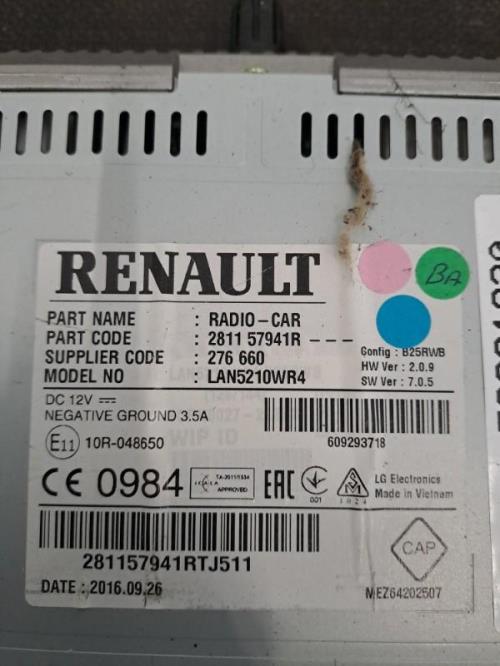 Image Autoradio d'origine - RENAULT CLIO 4