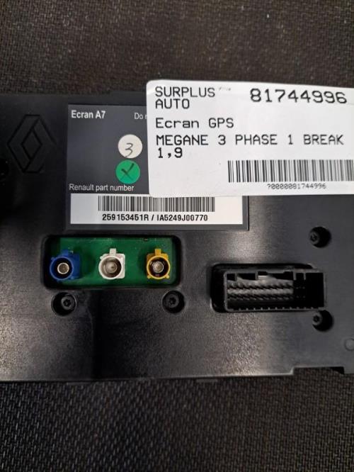 Image Ecran GPS - RENAULT MEGANE 3