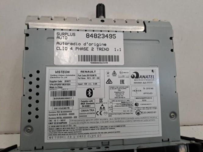 Image Autoradio d'origine - RENAULT CLIO 4