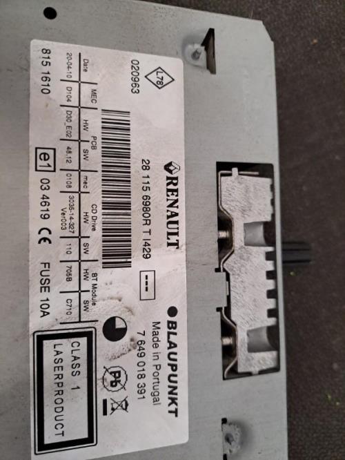 Image Autoradio d'origine - RENAULT LAGUNA 3