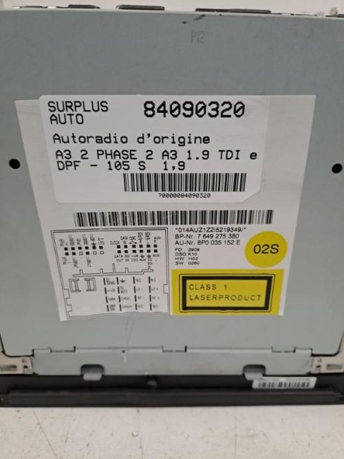 Image Autoradio d'origine - AUDI A3 2