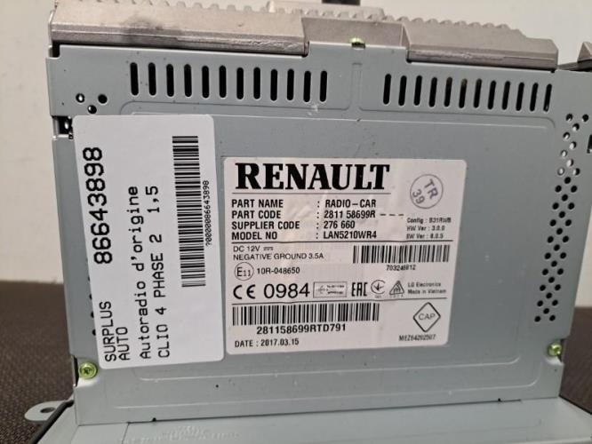 Image Autoradio d'origine - RENAULT CLIO 4