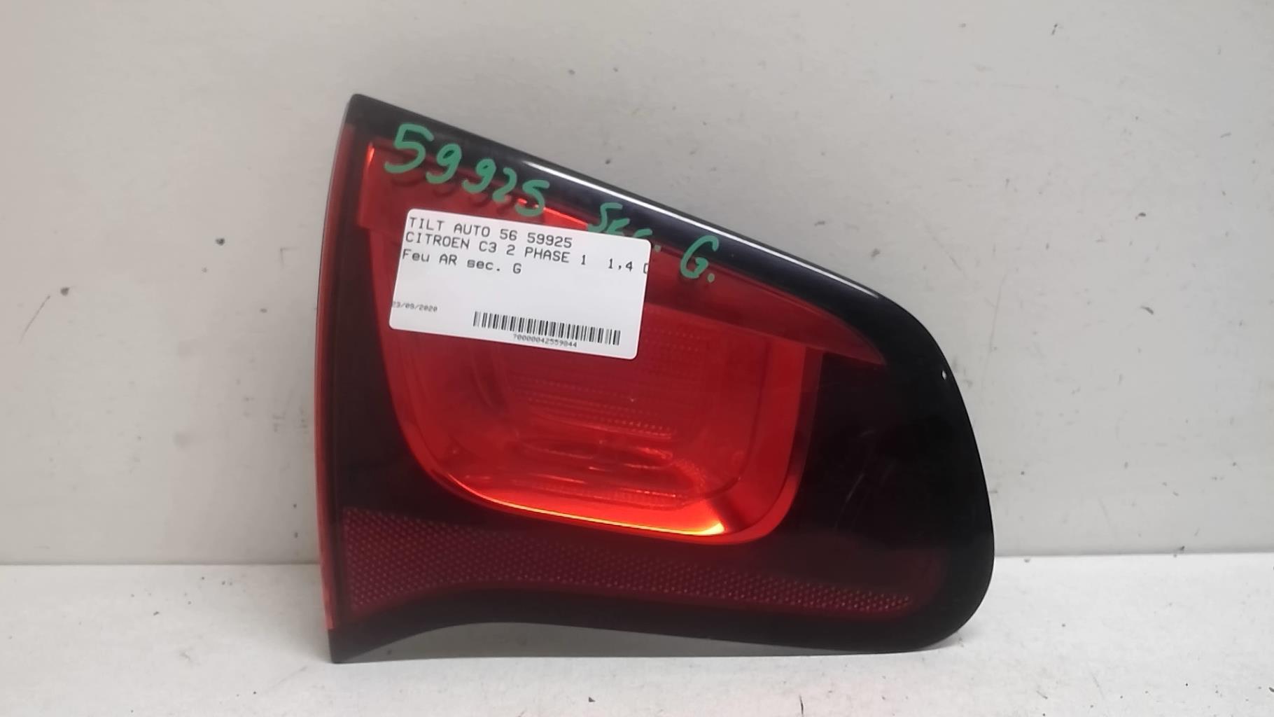 Feu arriere secondaire gauche (feux) CITROEN C3 2 PHASE 1 Diesel - 1
