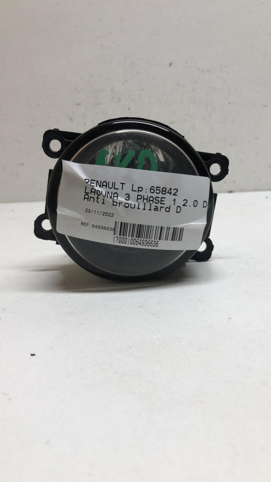 Anti brouillard droit (feux) RENAULT LAGUNA 3 PHASE 1 Diesel - 1