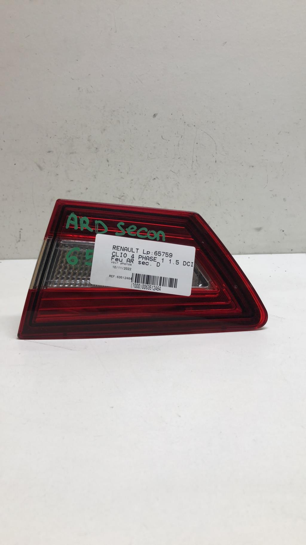 Feu arriere secondaire droit (feux) RENAULT CLIO 4 PHASE 1 Diesel - 1