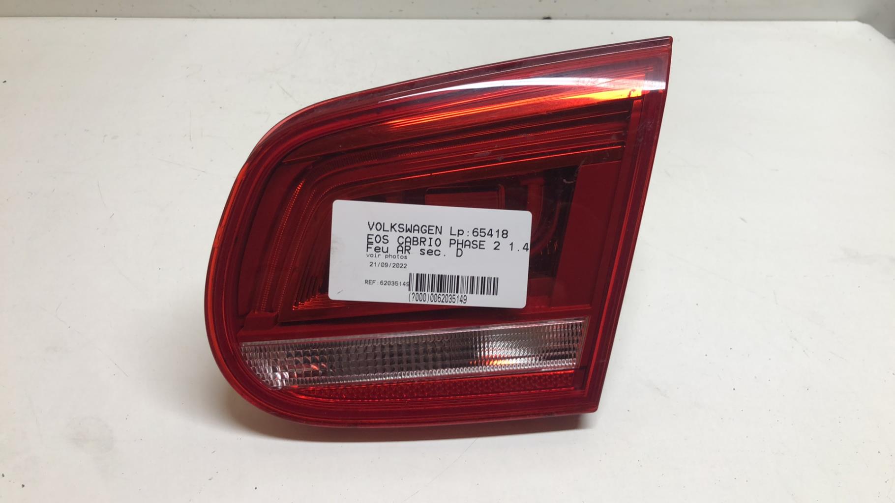Feu arriere secondaire droit (feux) VOLKSWAGEN EOS CABRIO PHASE 2 Essence - 1