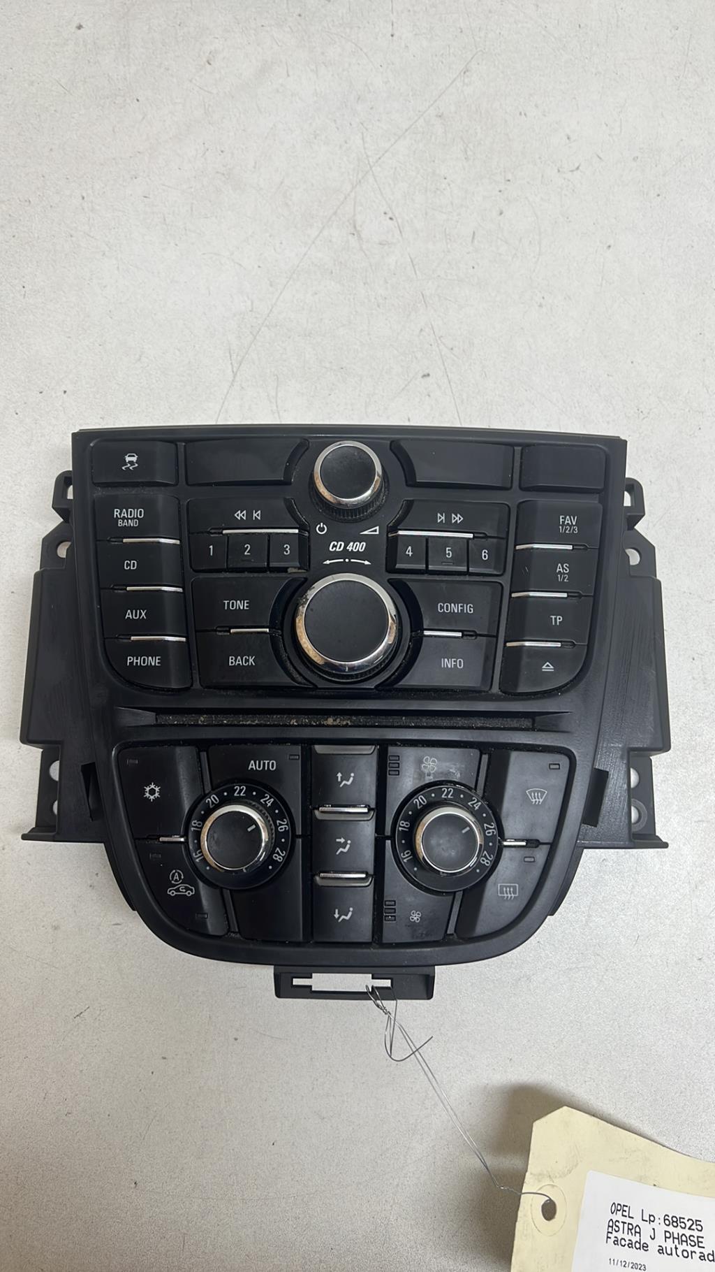 Facade autoradio OPEL ASTRA J PHASE 1 Diesel - 1