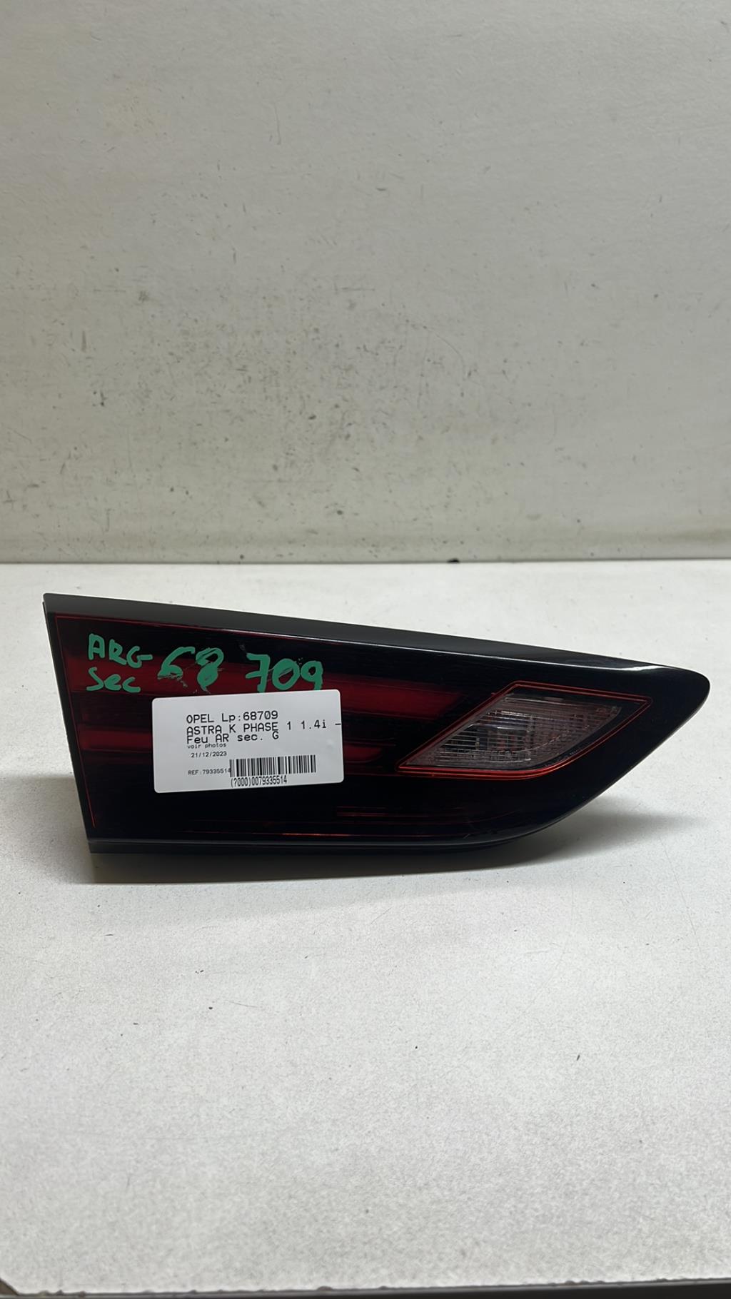 Feu arriere secondaire gauche (feux) OPEL ASTRA K PHASE 1 Essence - 1