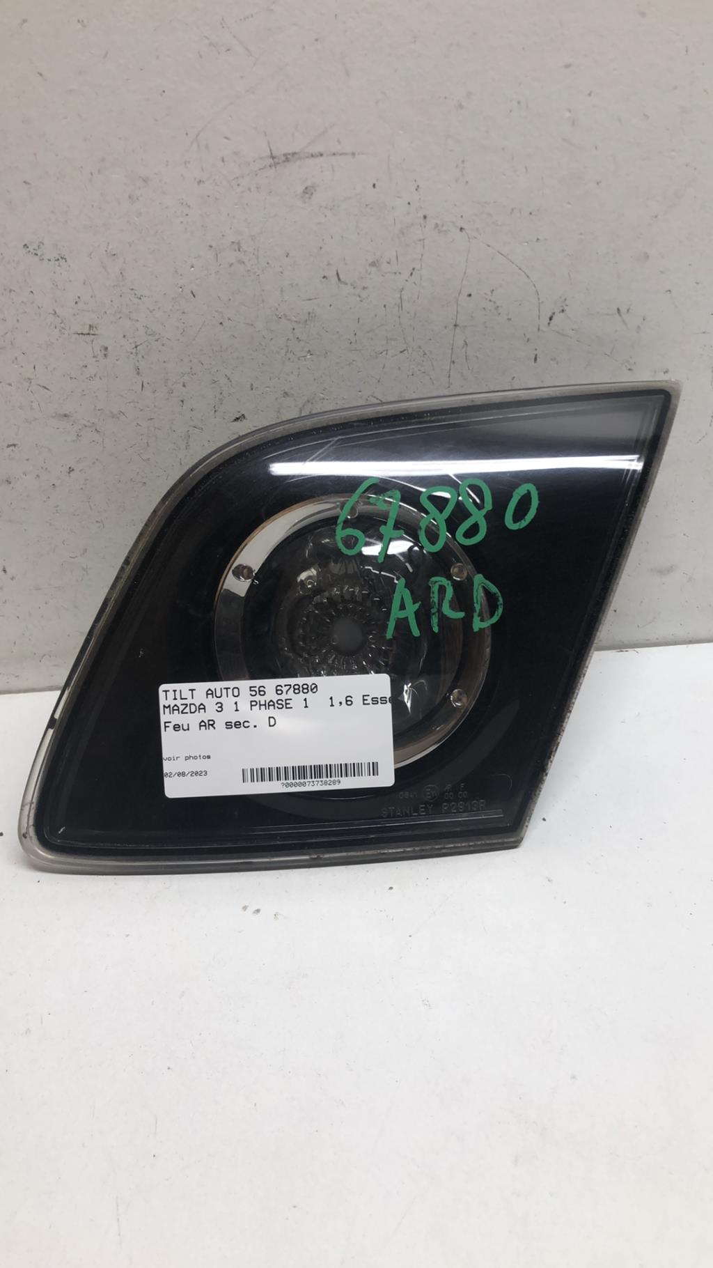 Feu arriere secondaire droit (feux) MAZDA 3 1 PHASE 1 Essence - 1