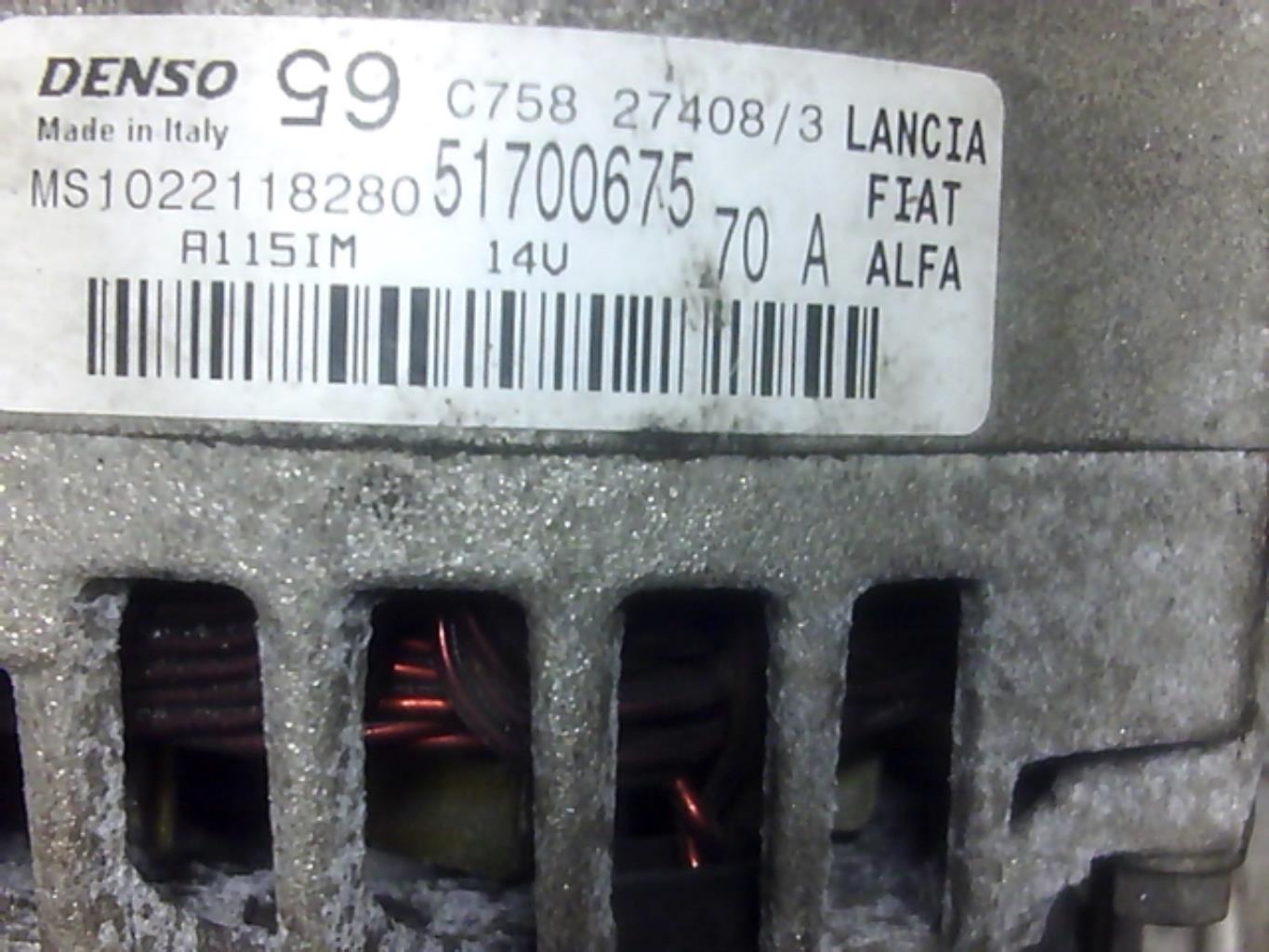 Alternatore FIAT 500 2 PHASE 1 Gasolina - 1