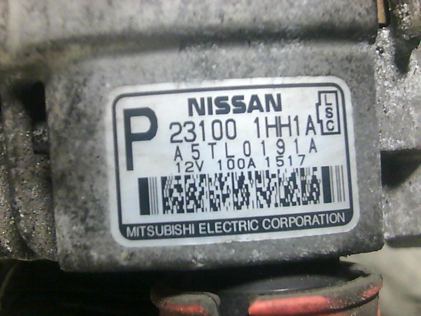 Alternatore NISSAN MICRA 4 PHASE 1 Gasolina - 1