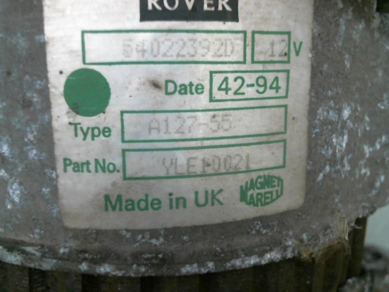 Alternateur ROVER 100 PHASE 1 Essence - 1