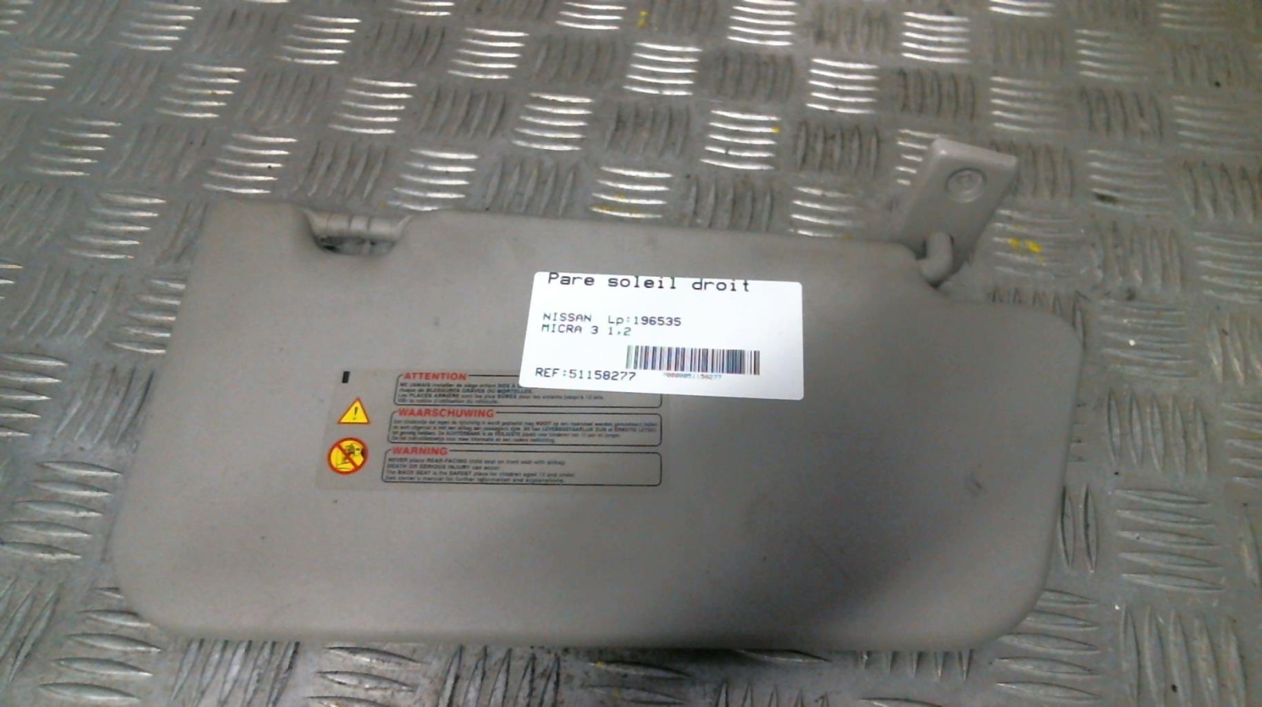 Visiera parasole destra NISSAN MICRA 3 PHASE 1  - 1