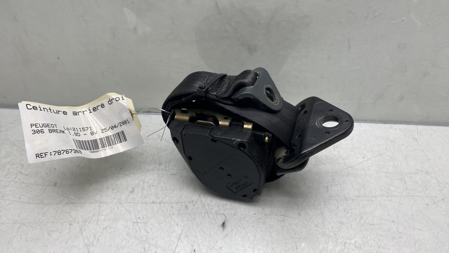 Cintura di sicurezza posteriore destra PEUGEOT 306 BREAK Diésel - 1