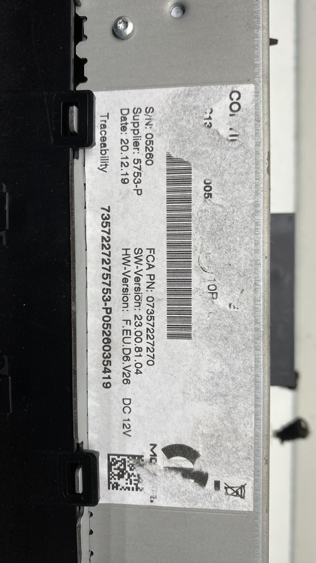 Autoradio originale FIAT 500 2 PHASE 2 Gasolina - 1