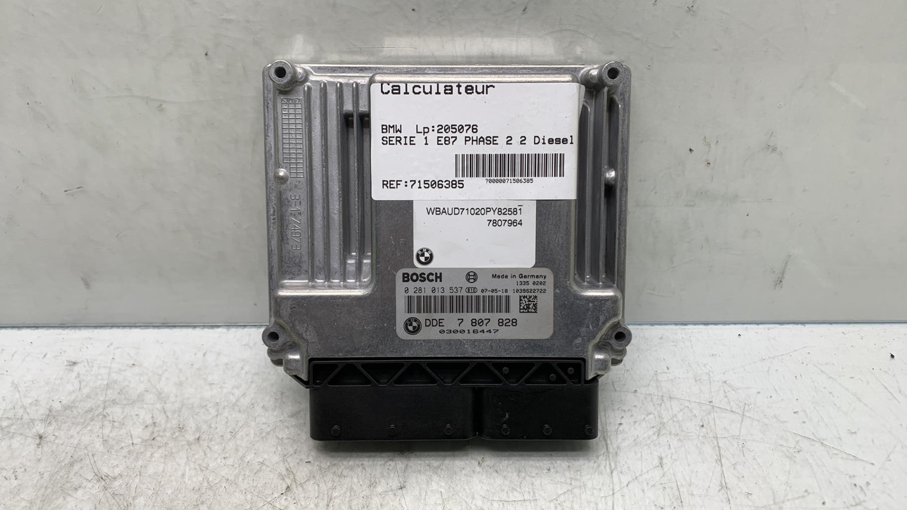Centralina motore BMW SERIE 1 E87 PHASE 2 Diésel - 1