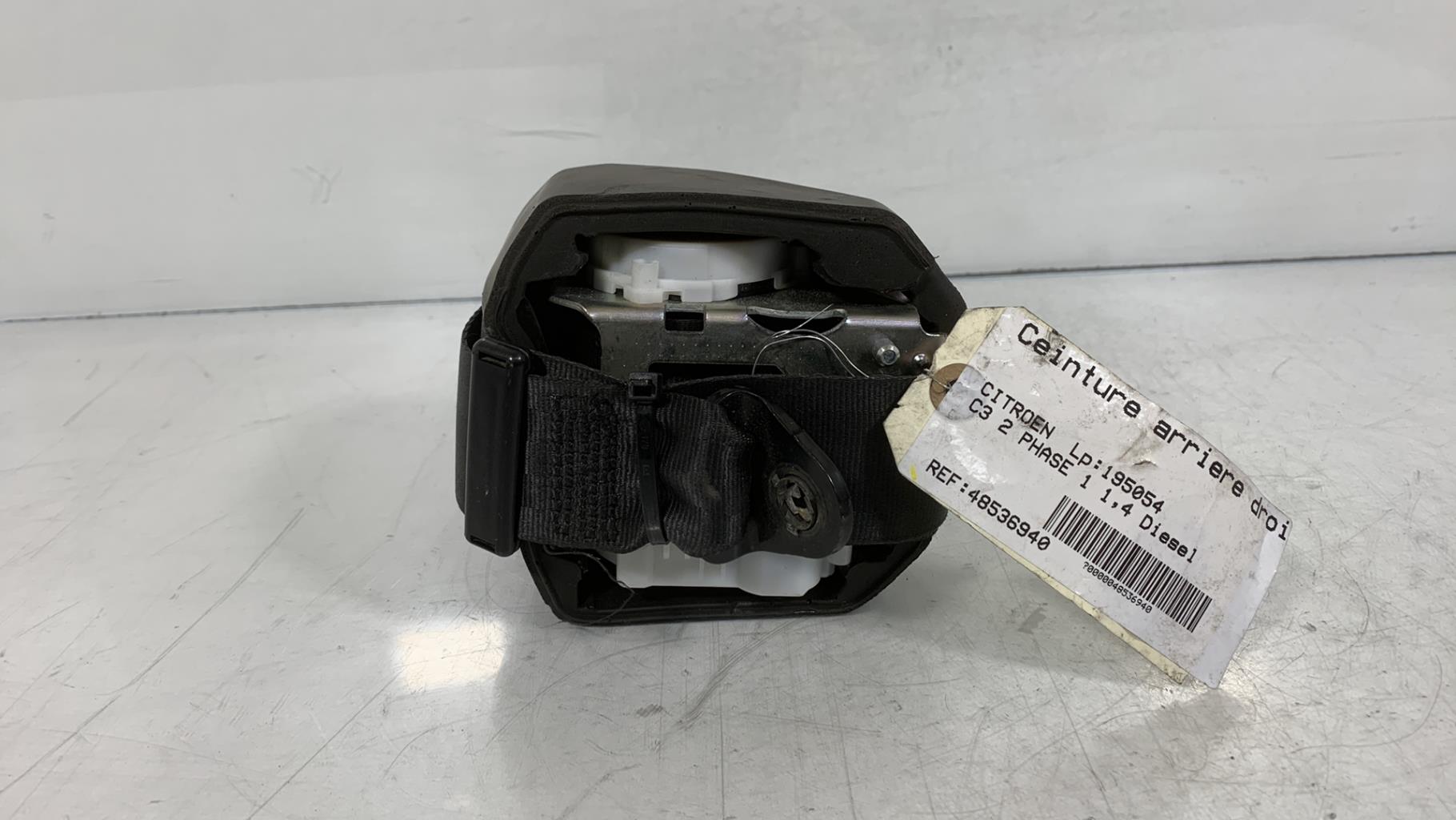 Cintura di sicurezza posteriore destra CITROEN C3 2 PHASE 1 Diésel - 1