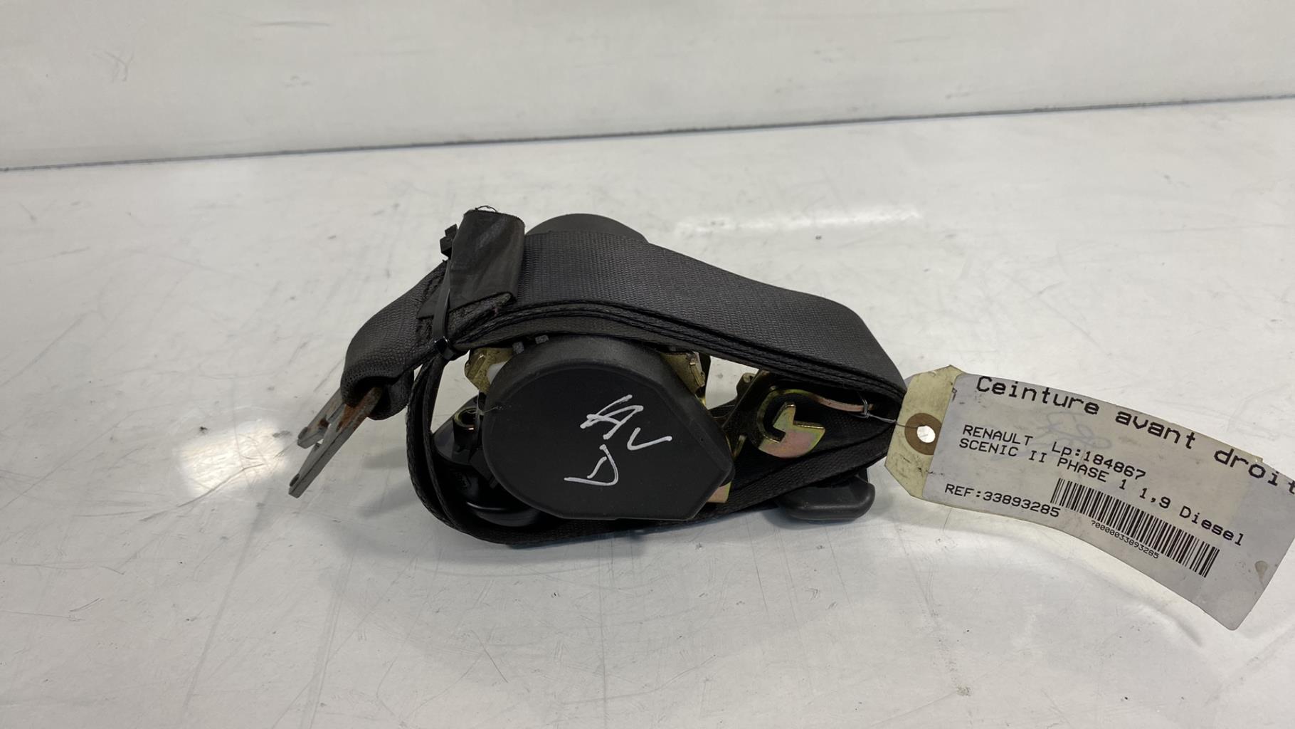 Cintura di sicurezza anteriore destra RENAULT SCENIC 2 PHASE 1 Diésel - 1