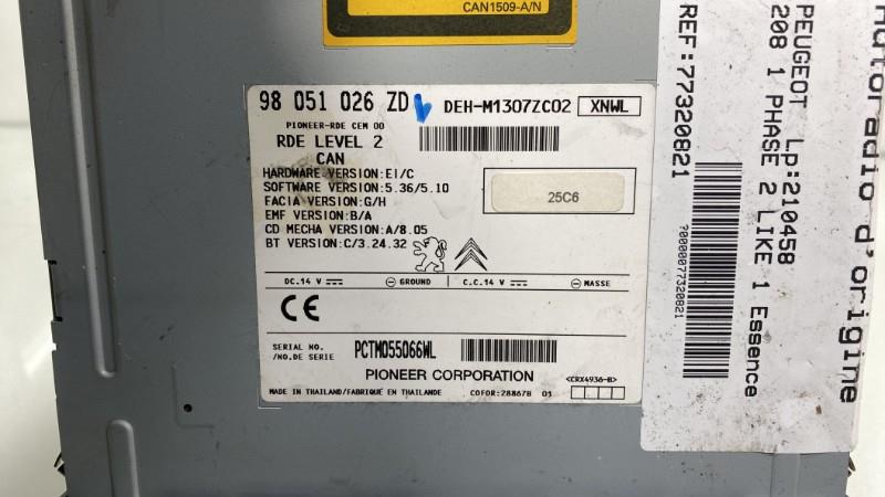 Autoradio originale PEUGEOT 208 1 PHASE 2 Gasolina - 1