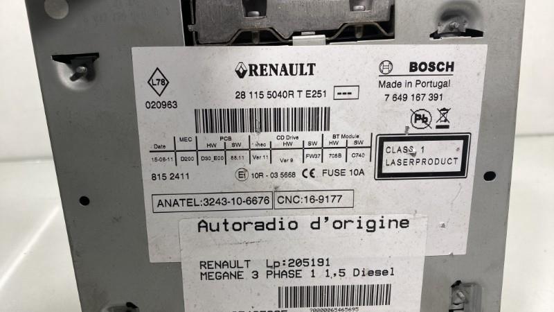 Autoradio originale RENAULT MEGANE 3 PHASE 1 Diésel - 1