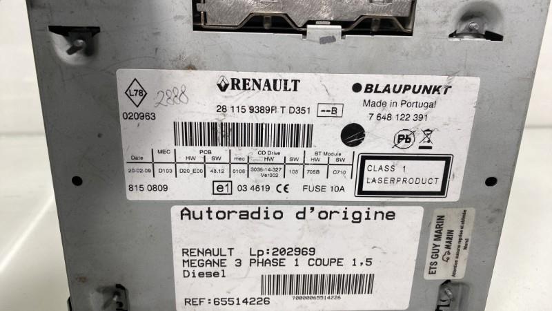 Autoradio originale RENAULT MEGANE 3 PHASE 1 COUPE Diésel - 1