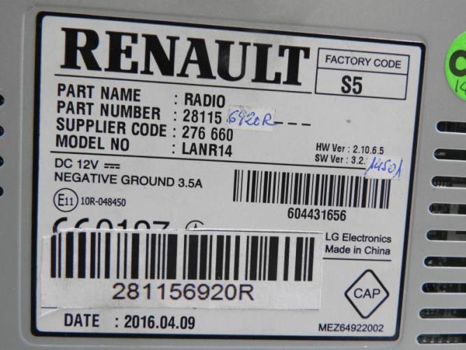 Image Autoradio - RENAULT SCENIC 4