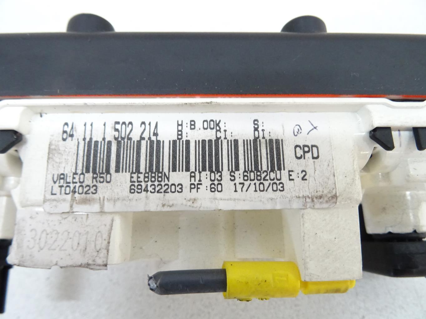 Commande chauffage MINI MINI 1 R50/R53 PHASE 1 Essence - 1