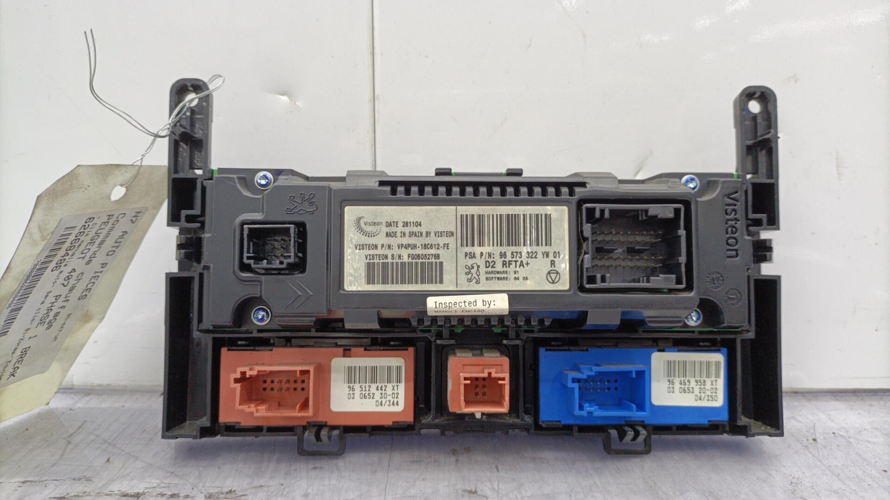 Commande chauffage PEUGEOT 407 PHASE 1 BREAK Diesel - 1