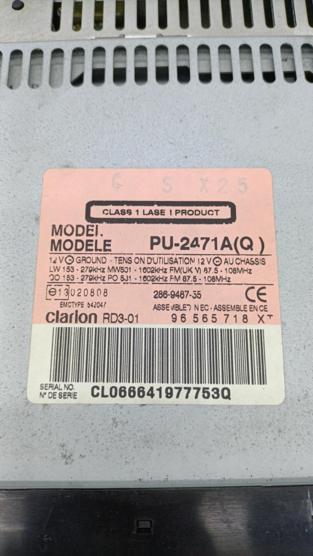 Autoradio originale CITROEN C3 1 PHASE 1 Gasolina - 1