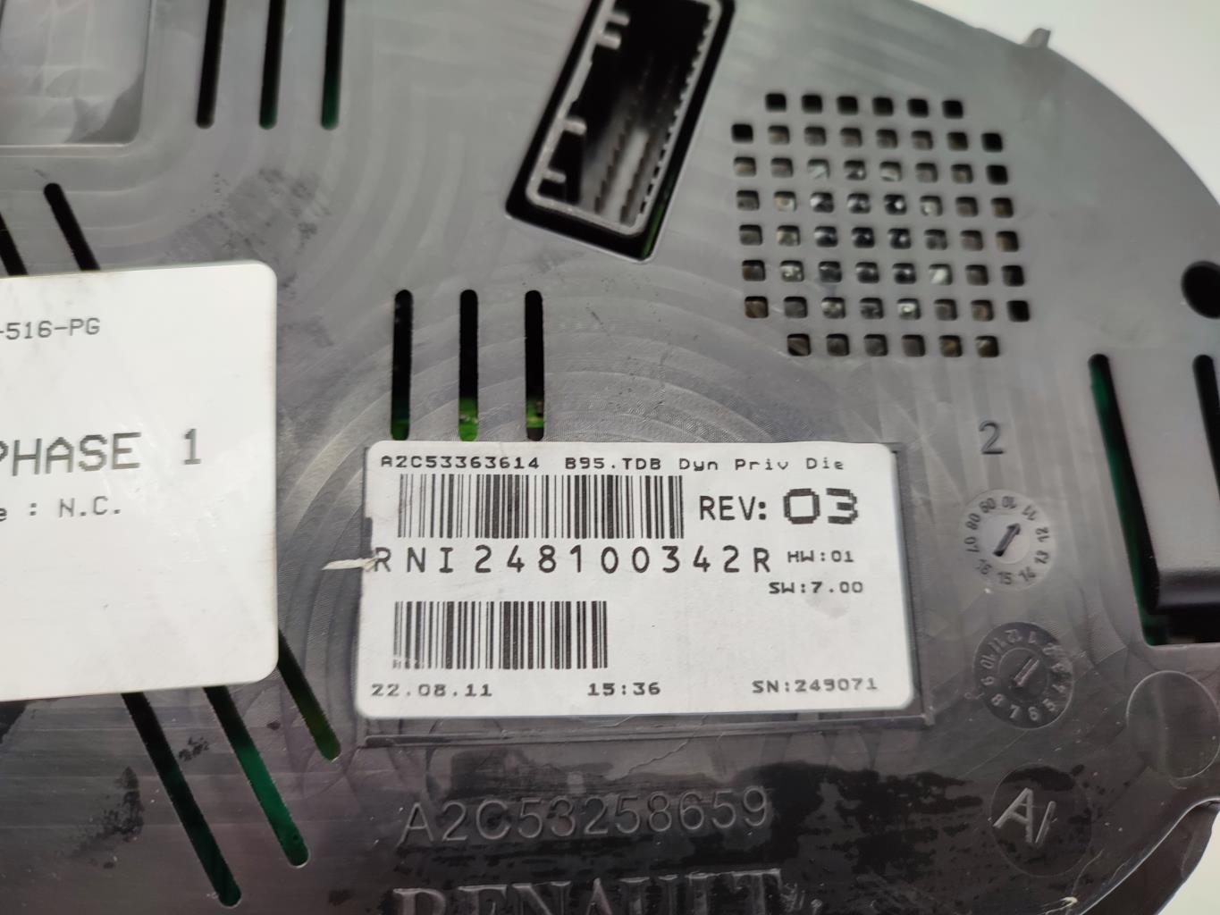 Compteur RENAULT MEGANE 3 PHASE 1 Diesel - 1