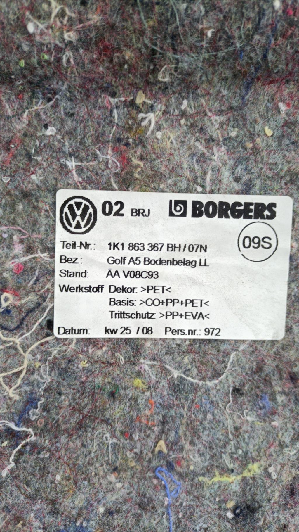 Moquette VOLKSWAGEN GOLF 6 Diesel - 1