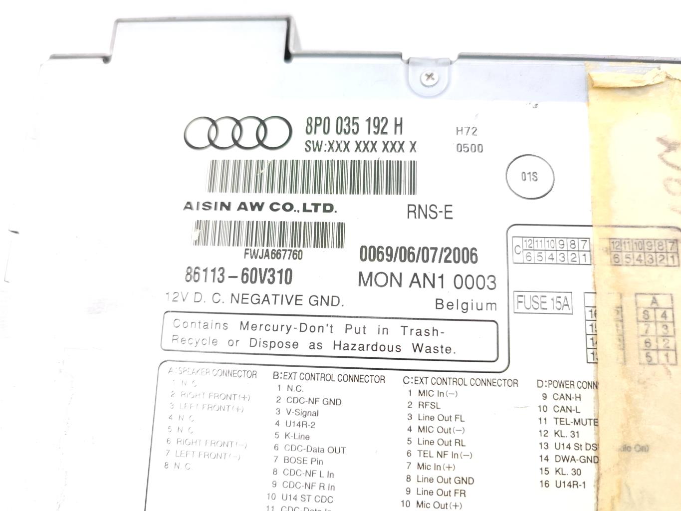 Autorradio original AUDI A3 2 PHASE 1 Diésel - 1