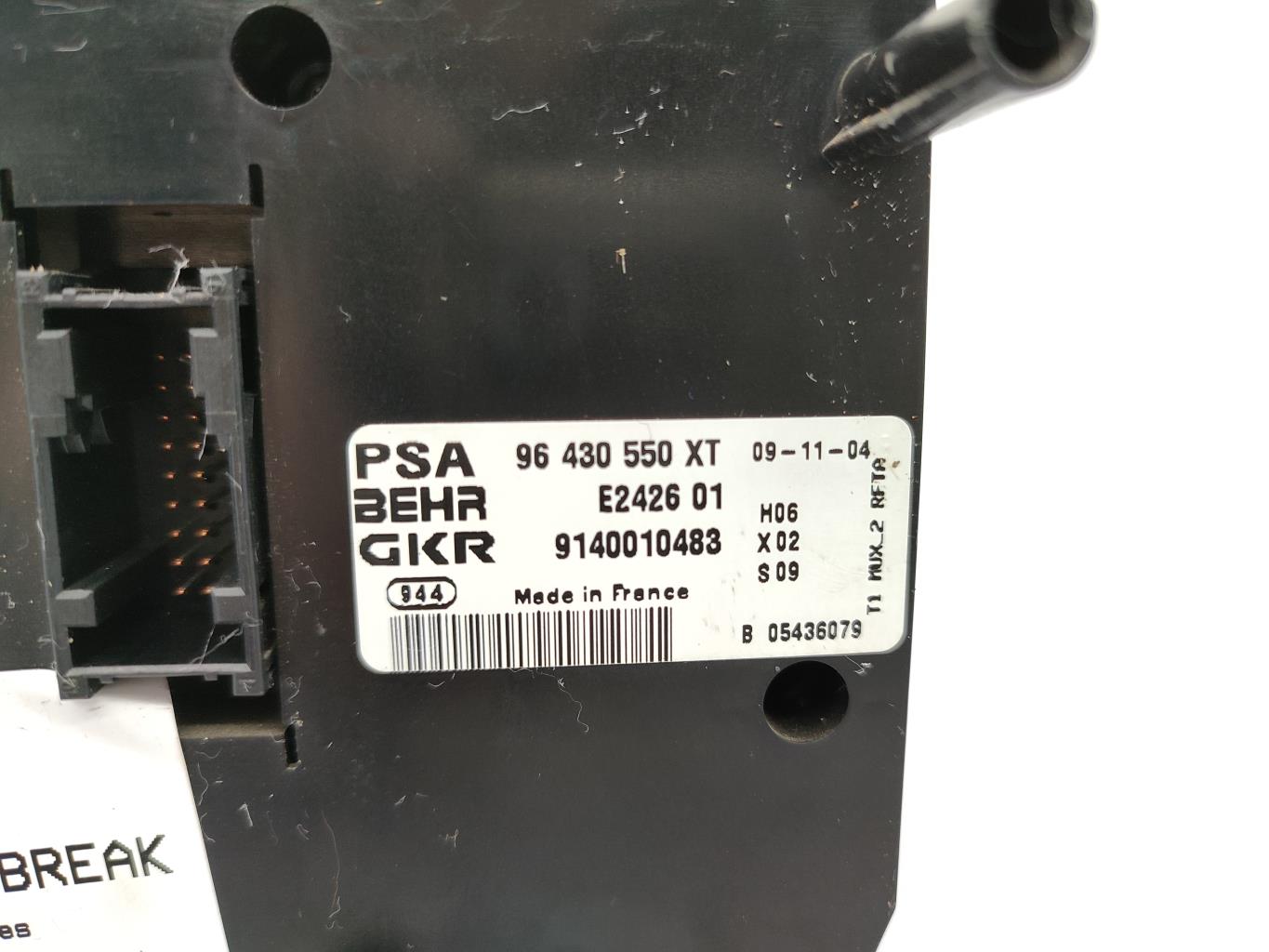 Commande chauffage PEUGEOT 206 PHASE 2 BREAK Diesel - 1