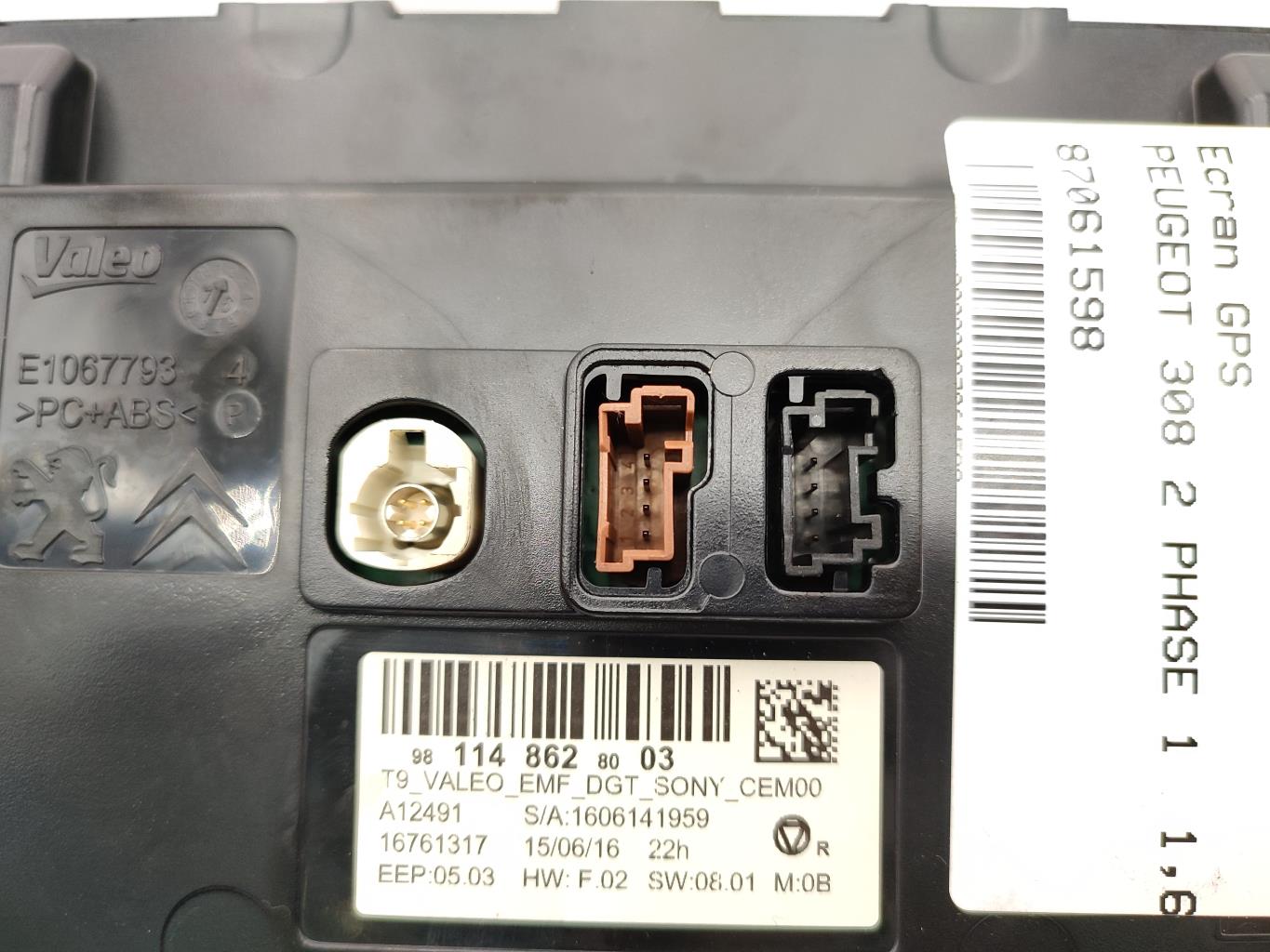 Ecran GPS PEUGEOT 308 2 PHASE 1 Diesel - 1