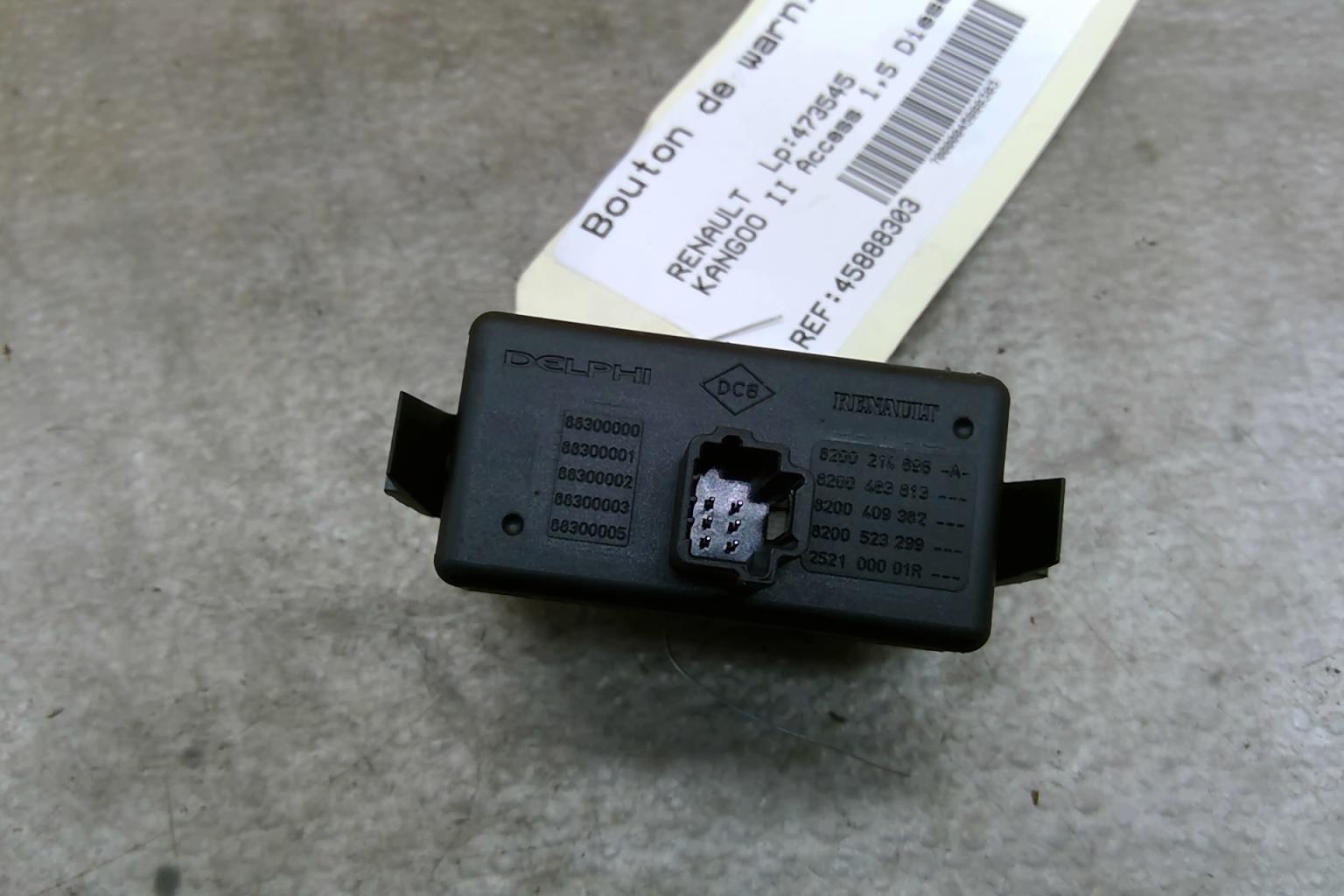 Bouton de warning RENAULT KANGOO 2 PHASE 1 Diesel - 1