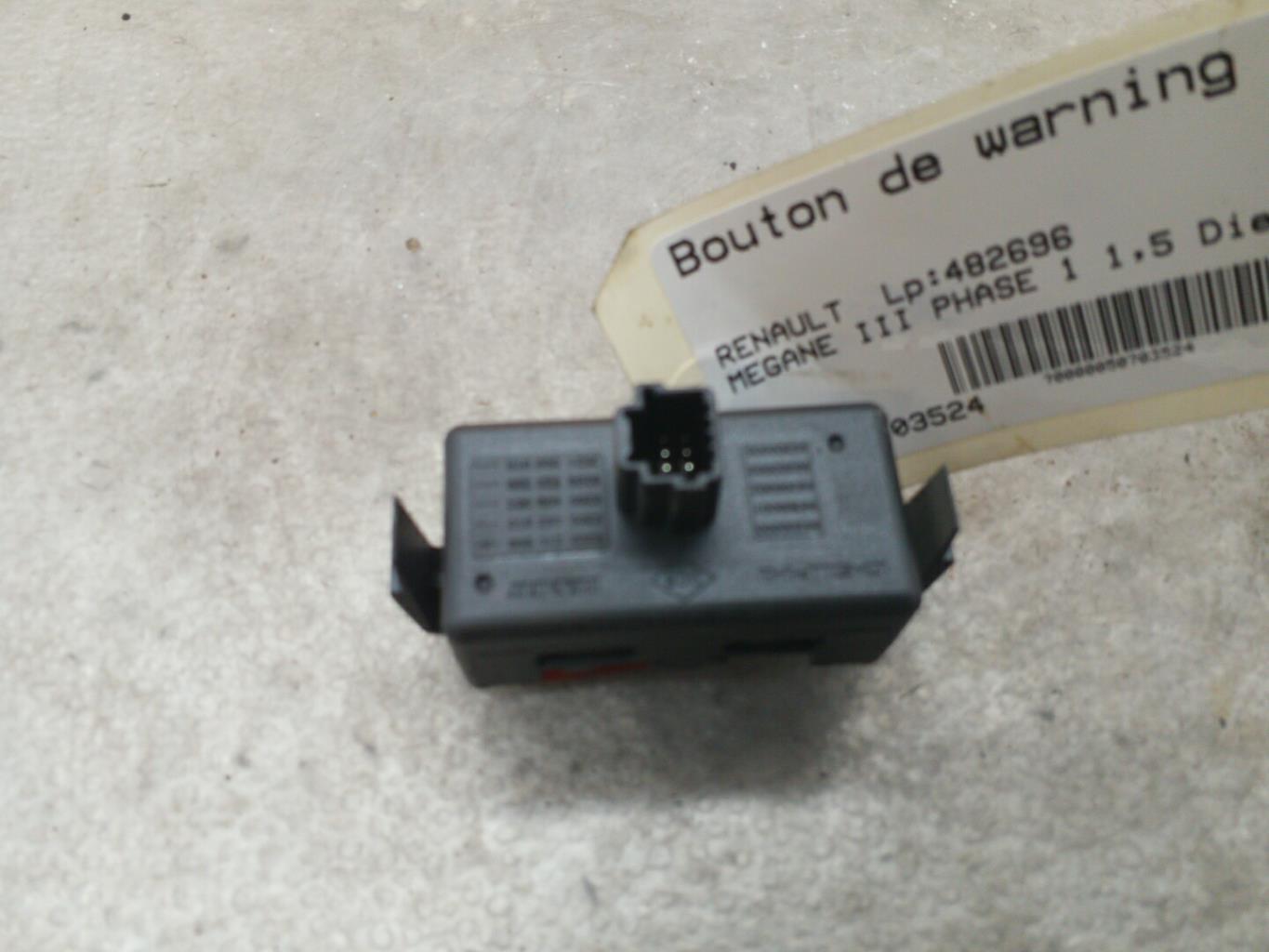 Bouton de warning RENAULT MEGANE 3 PHASE 1 Diesel - 1