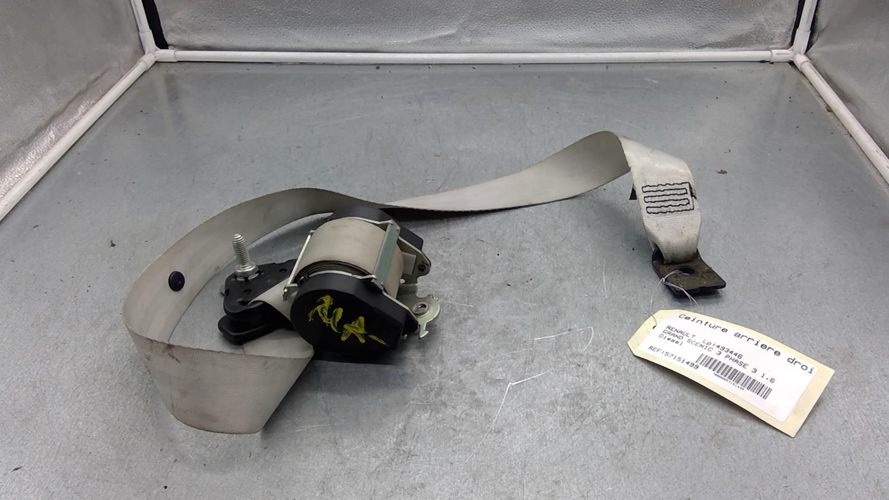 Cintura di sicurezza posteriore destra RENAULT GRAND SCENIC 3 PHASE 3 Diésel - 1