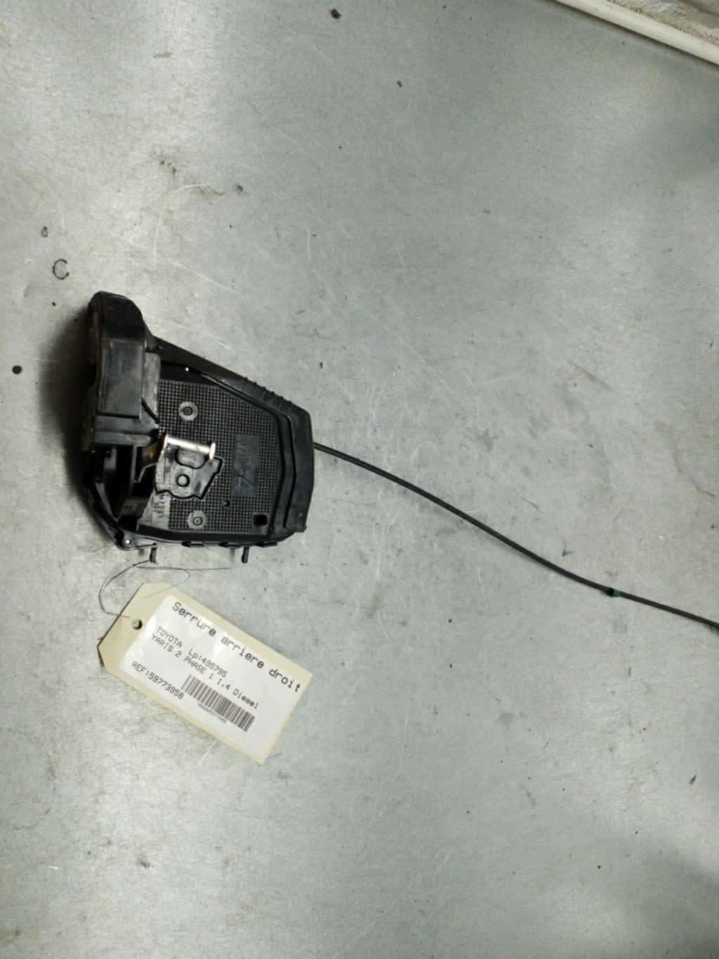 Serratura posteriore destra TOYOTA YARIS 2 PHASE 1 Diésel - 1