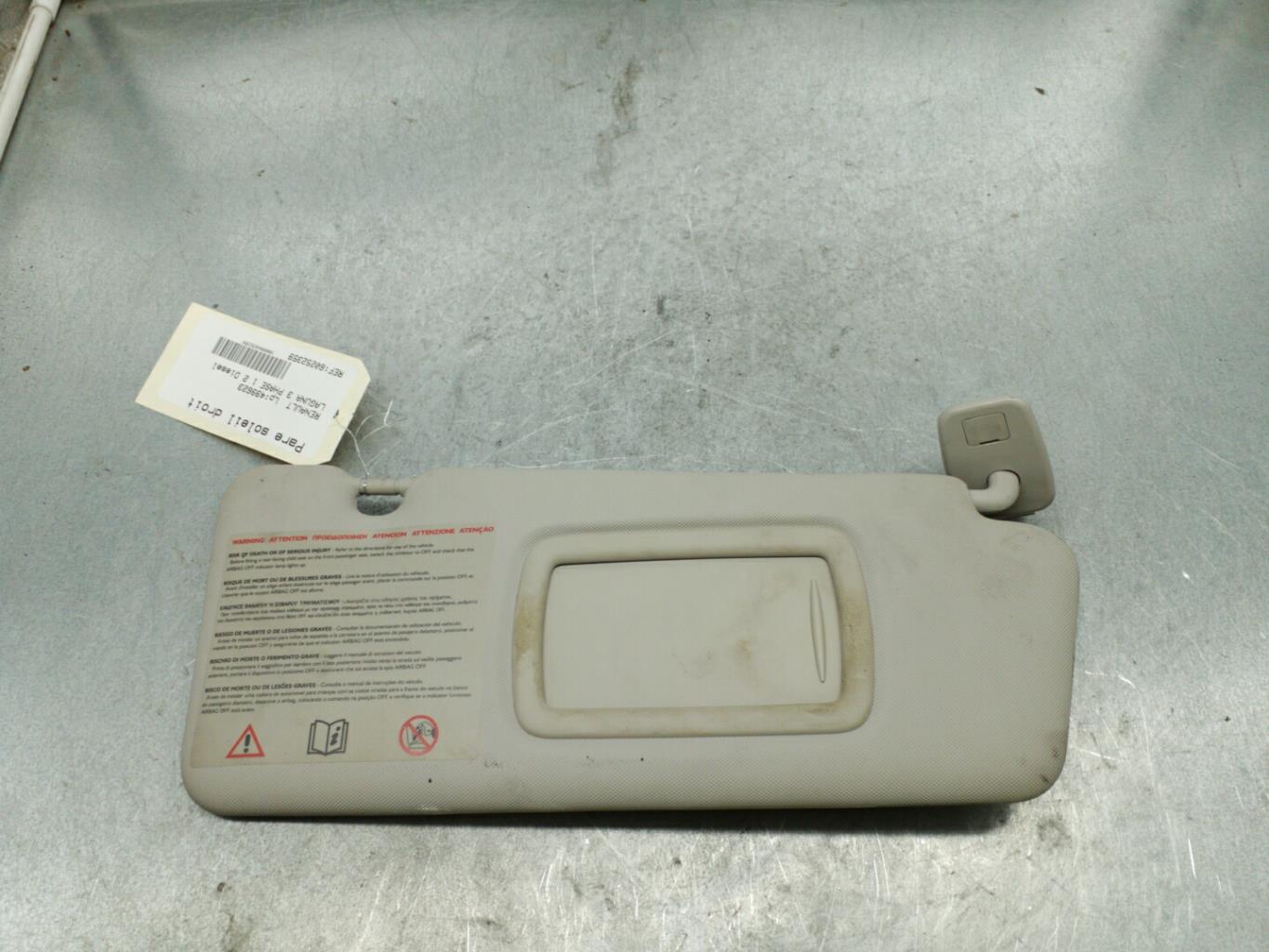 Visiera parasole destra RENAULT LAGUNA 3 PHASE 1 Diésel - 1