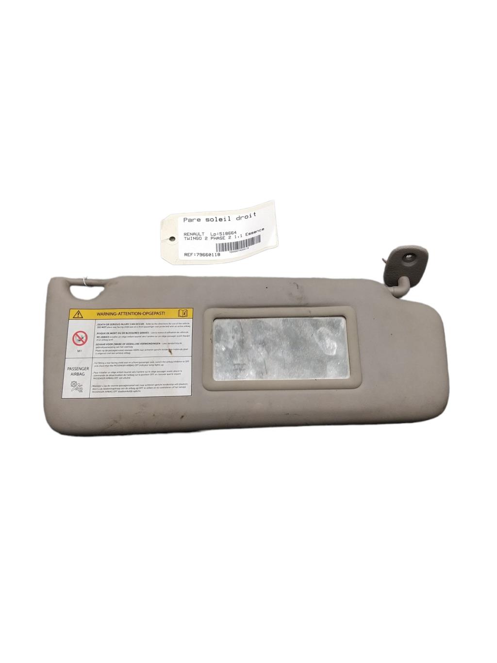 Visiera parasole destra RENAULT TWINGO 2 PHASE 2 Gasolina - 1