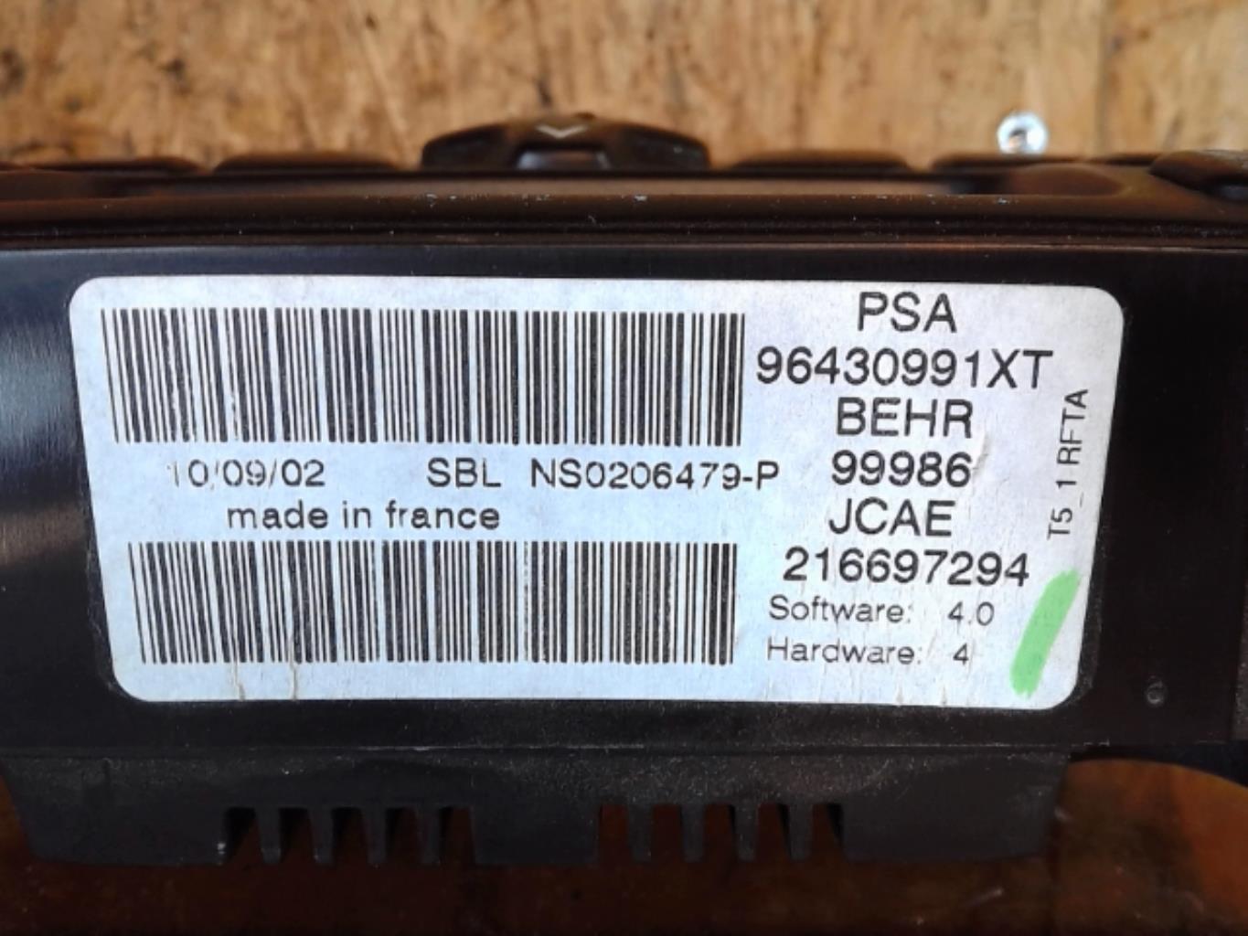 Commande chauffage PEUGEOT 307 PHASE 1 BREAK Diesel - 1