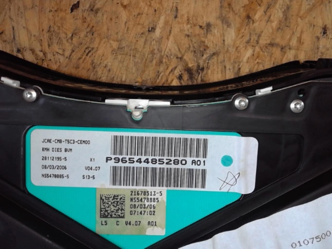 Compteur PEUGEOT 307 PHASE 2 Diesel - 1