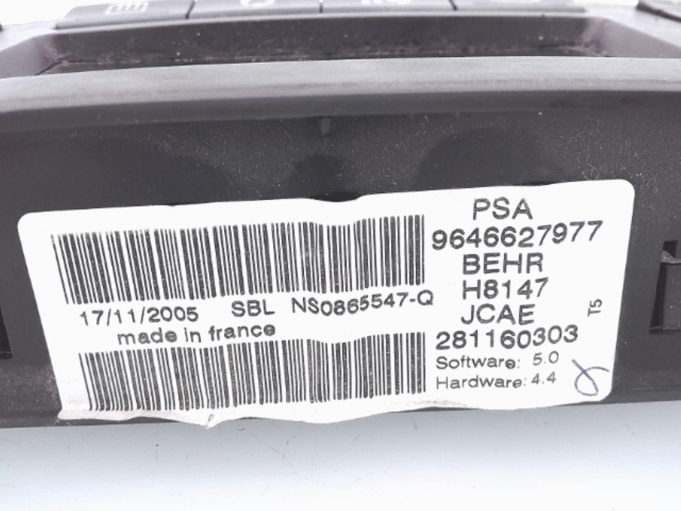 Commande chauffage PEUGEOT 307 PHASE 2 Diesel - 1