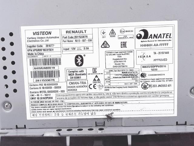 Autoradio d'origine RENAULT CLIO 4 PHASE 2 Essence - 1