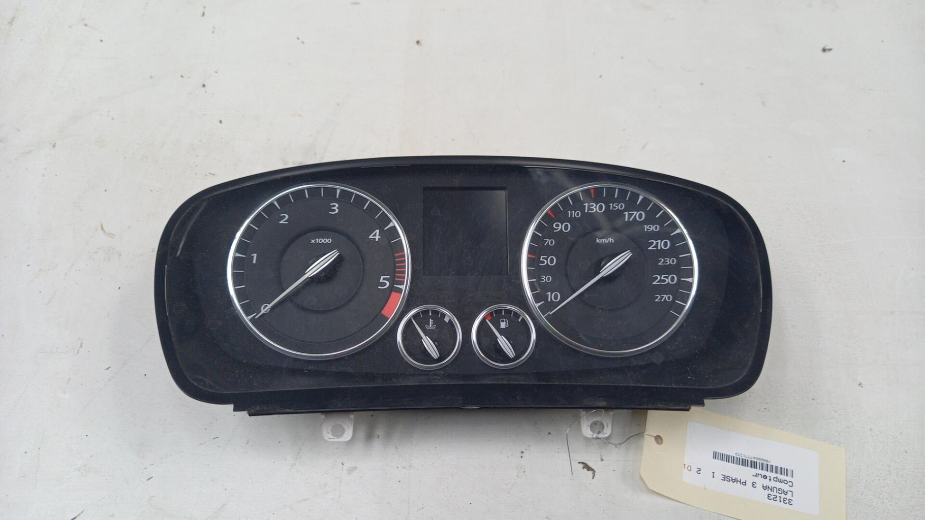 Compteur RENAULT LAGUNA 3 PHASE 1 Diesel - 1