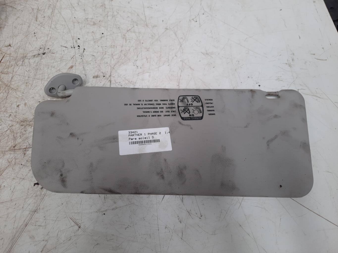 Visiera parasole destra PEUGEOT PARTNER 1 PHASE 2 Gasolina - 1