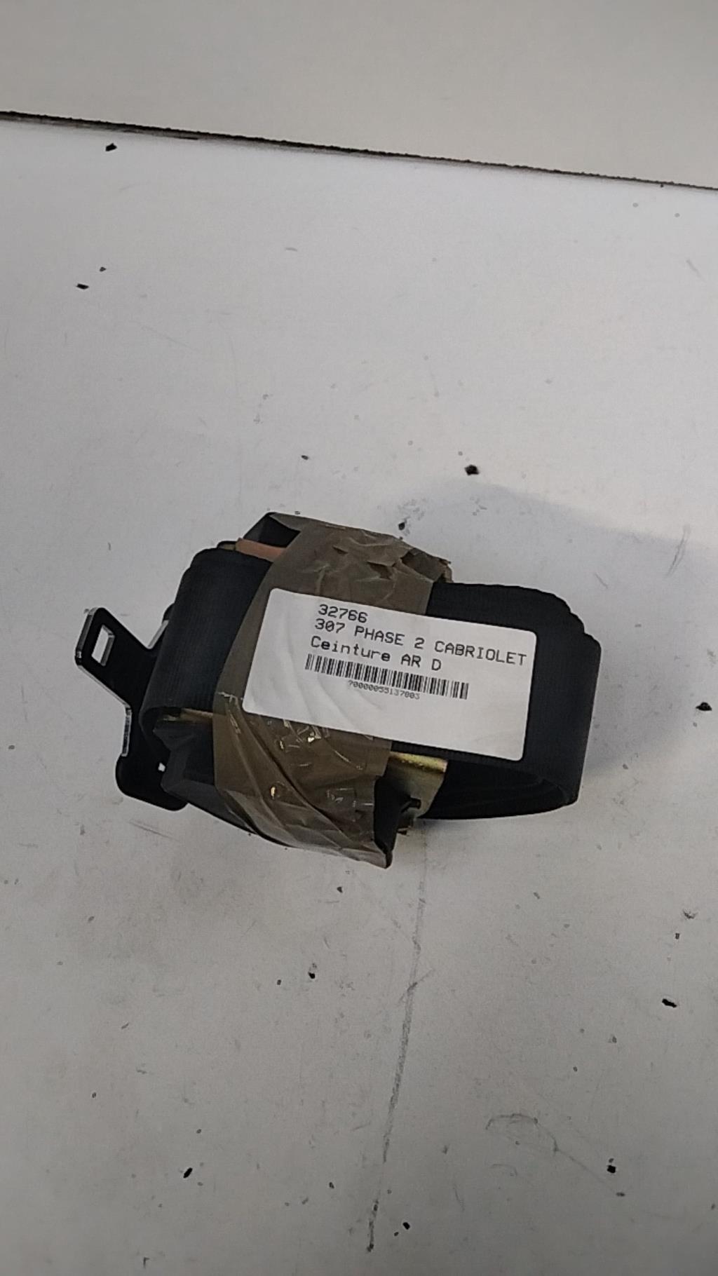 Cintura di sicurezza posteriore destra PEUGEOT 307 PHASE 2 CABRIOLET Diésel - 1