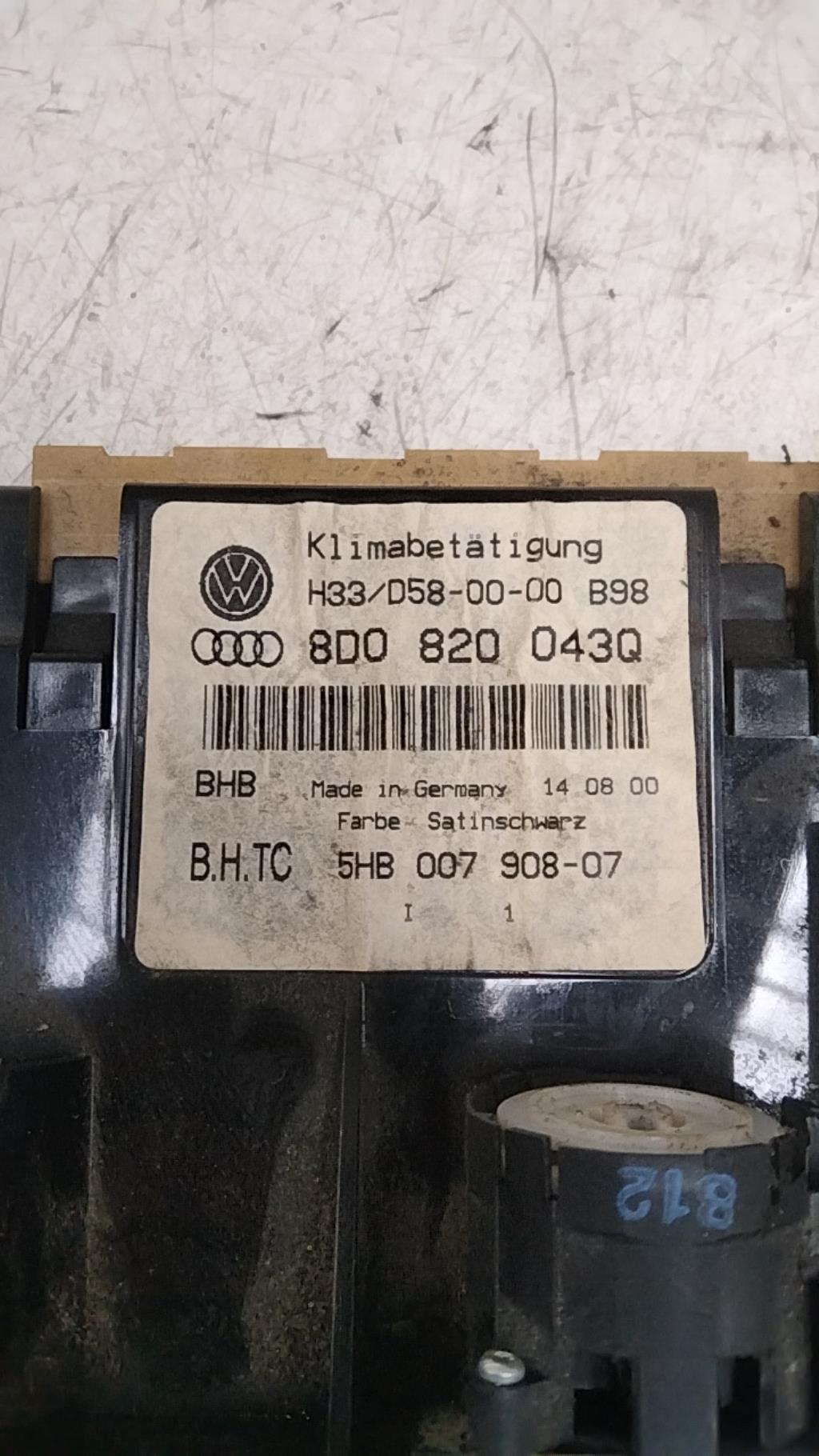 Commande chauffage AUDI A4 1 PHASE 2 Diesel - 1